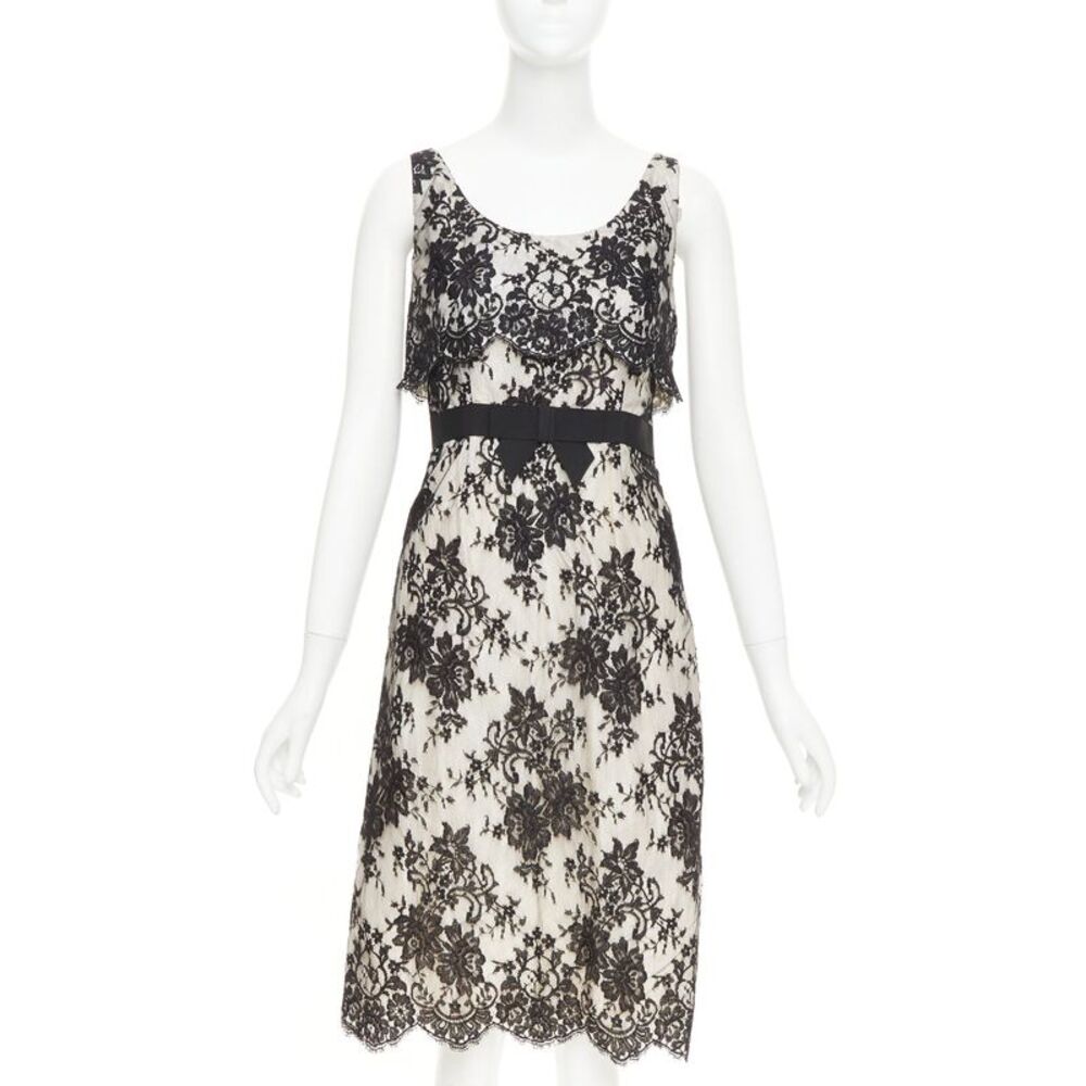 Christian Dior Lace Pearl Silk Dress